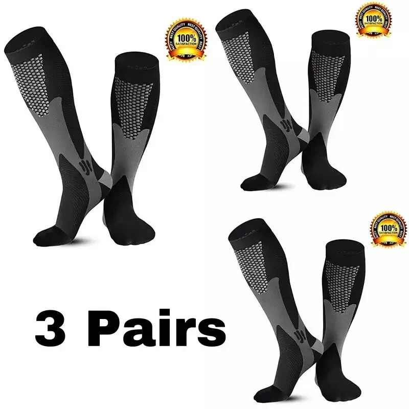 

1/2/3 Pairs Compression Socks Tight Varicose Veins Sports Socks Football Basketball Cycling Running High Cylinder Elasticity New