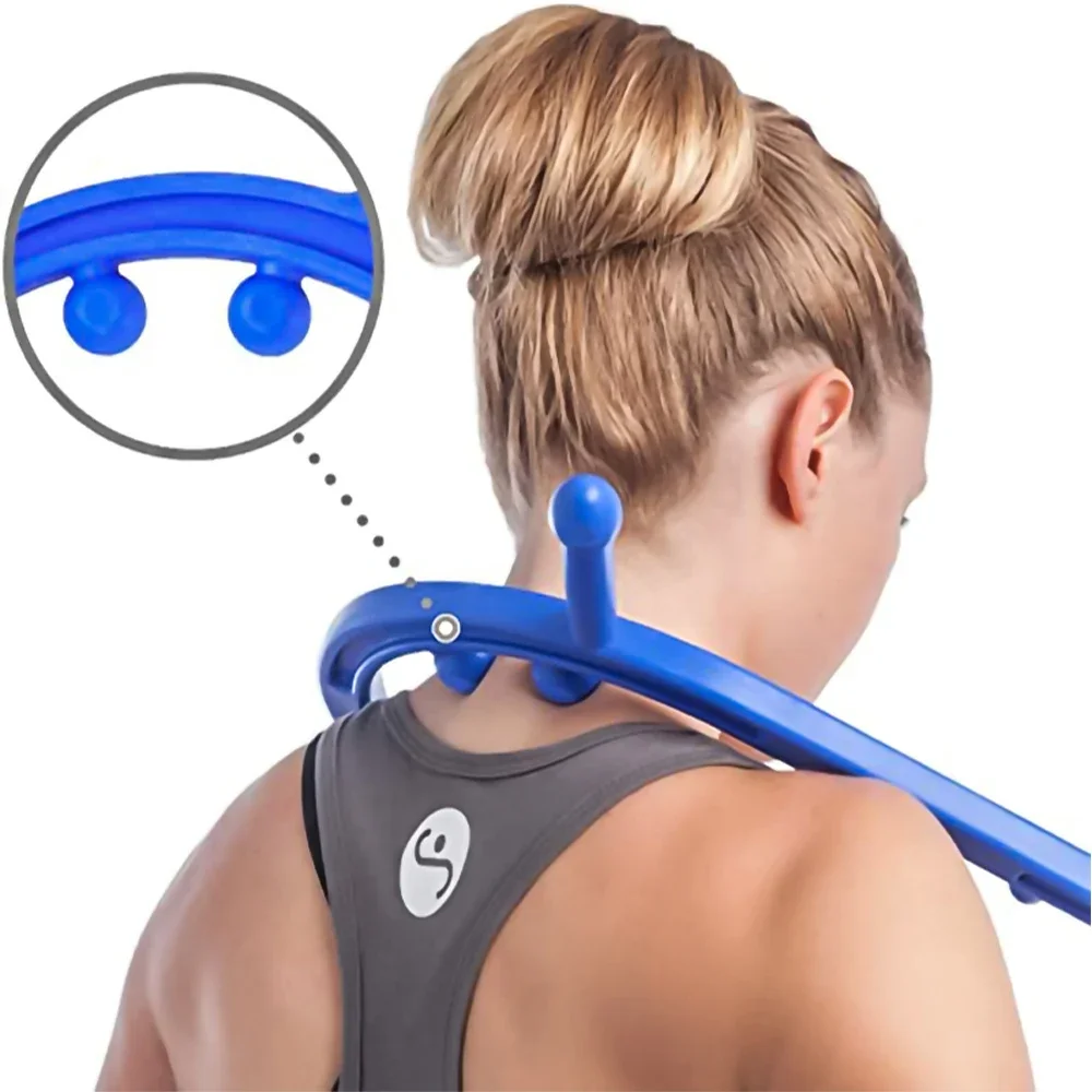 1Pcs Trigger Point Massage Tool, Shoulder Neck Back Leg Handheld Self Massager, Manual Massage Cane, Hook, Muscle Knot Remover