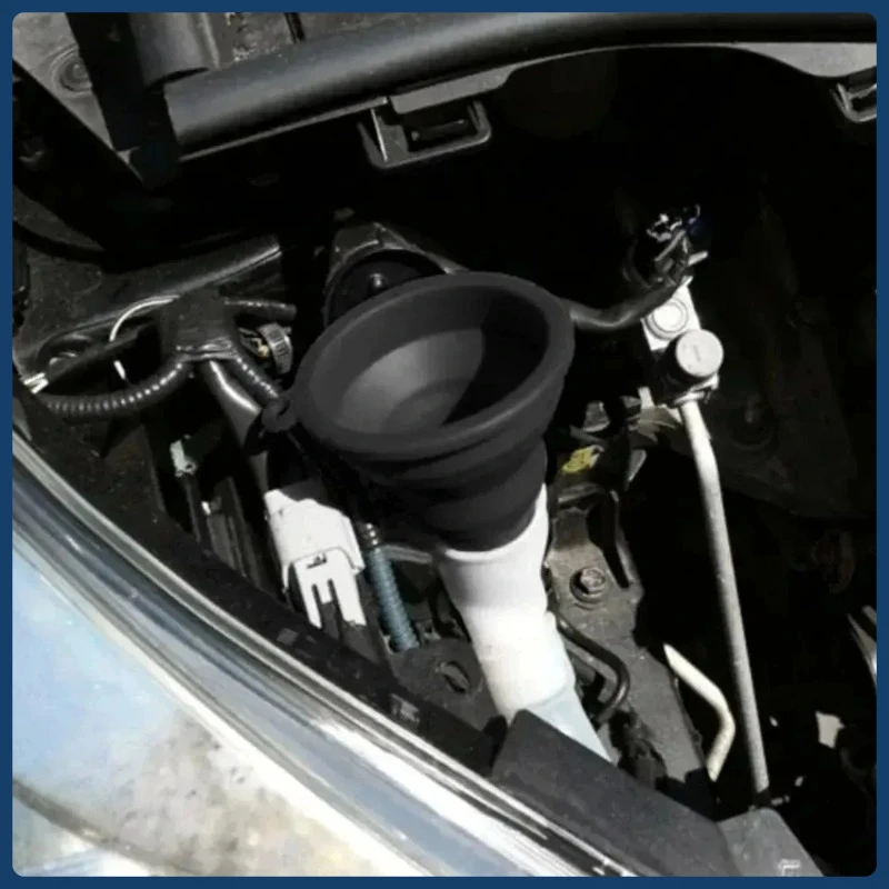 

Воронка для двигателя автомобиля, универсальная силиконовая воронка для жидкости, воронка для замены омывающей жидкости, складная портативная воронка для замены моторного масла, бензина