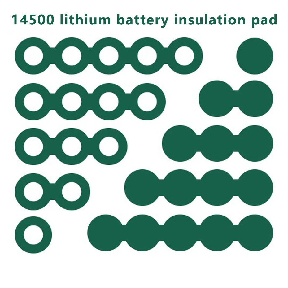 100pcs/lot 14500 lithium battery assembly insulation gasket positive electrode highland barley sticker gasket with adhesive tape