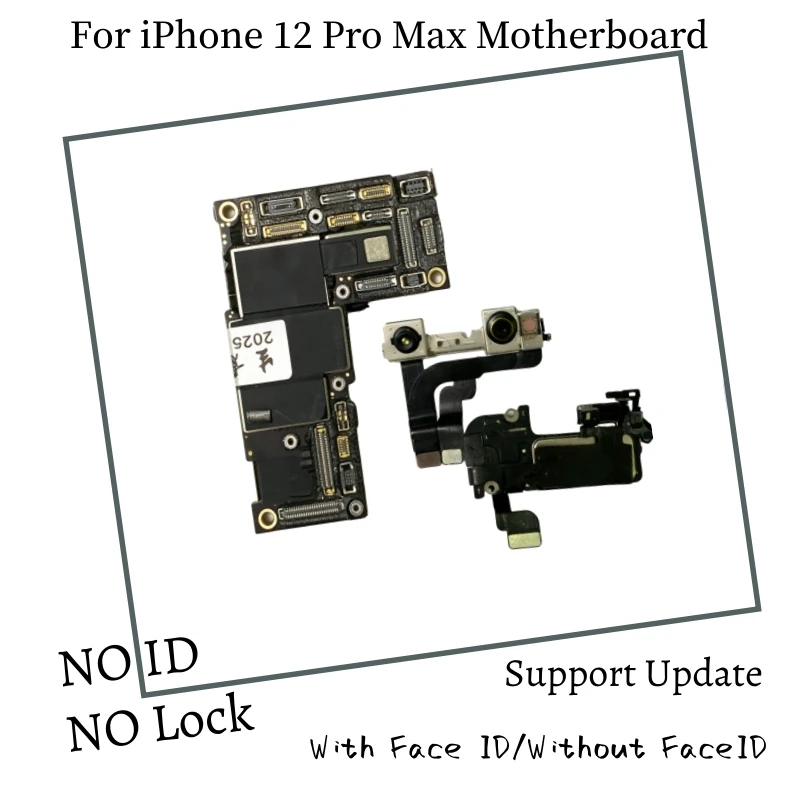 Fully Tested Unlocked Clean iCloud For iphone 12 Pro max Motherboard With Face ID Support Update For iphone 12 mini Logic board