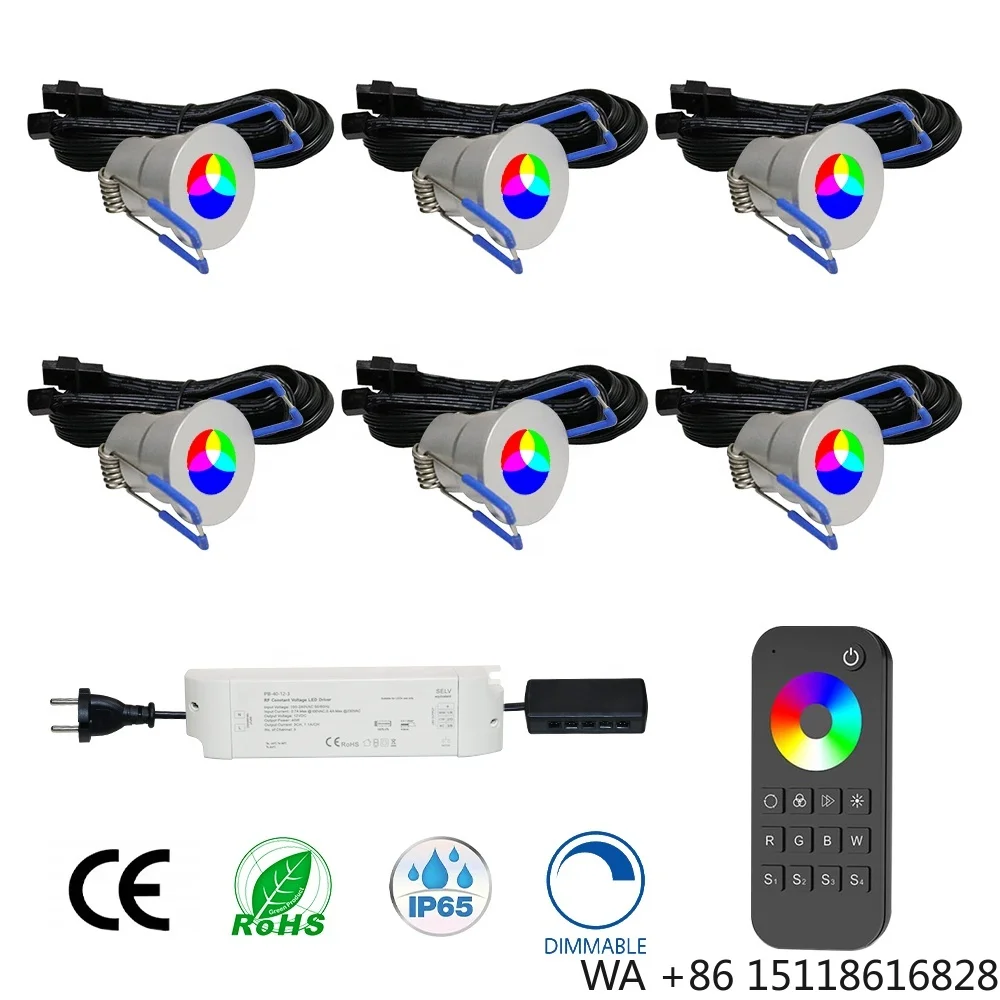 3W RGB Dimming Downlight Recessed Mini Led Spotlight Veranda/porch/garden Light