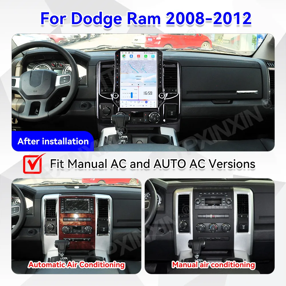 14.5 Inch Android 14 Auto Carplay For Dodge Ram 2008~2012 Car Radio Multimedia GPS Navigation Stereo Car Accessories Head Unit