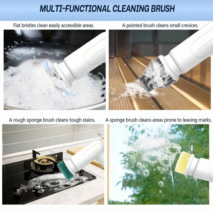 Wireless Electric Cleaning Brush Bathroom Window Kitchen Automotive Multifunctional Household Rotating Cleaning Machine for Home