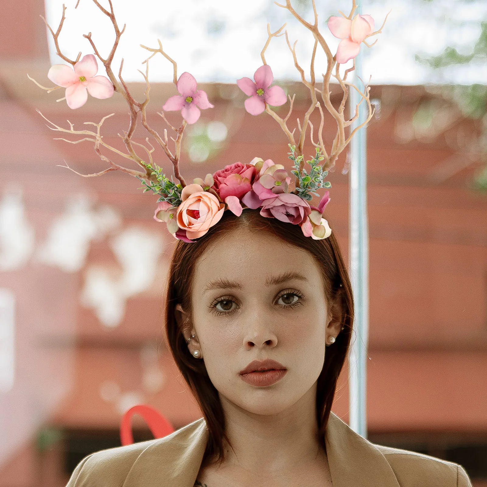 Creatieve boomtak elanden haarband kerst hoofddeksels feestelijke feestaccessoire kerst haar hoepel vakantiedecoratie