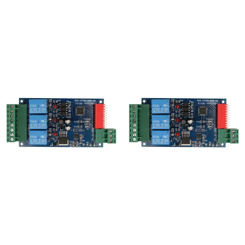 BAAG-2X 3 Channel 5A DMX512 Controlled Relay Switch Kit DIY Converter DMX Dimmer Relay