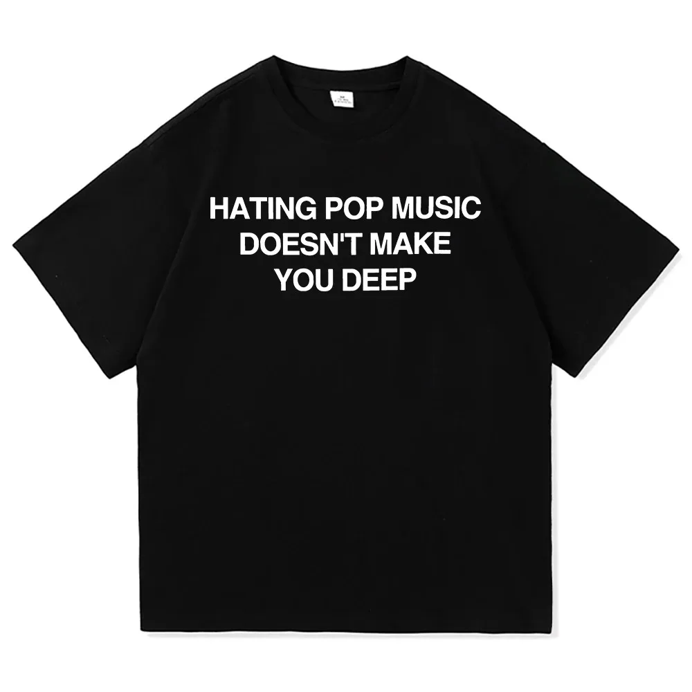 أديسون راي ألبوم الكراهية موسيقى البوب لا تجعلك عميق تي شيرت الرجال النساء المتضخم Y2k تي شيرت عالية الجودة القطن تي شيرت #2