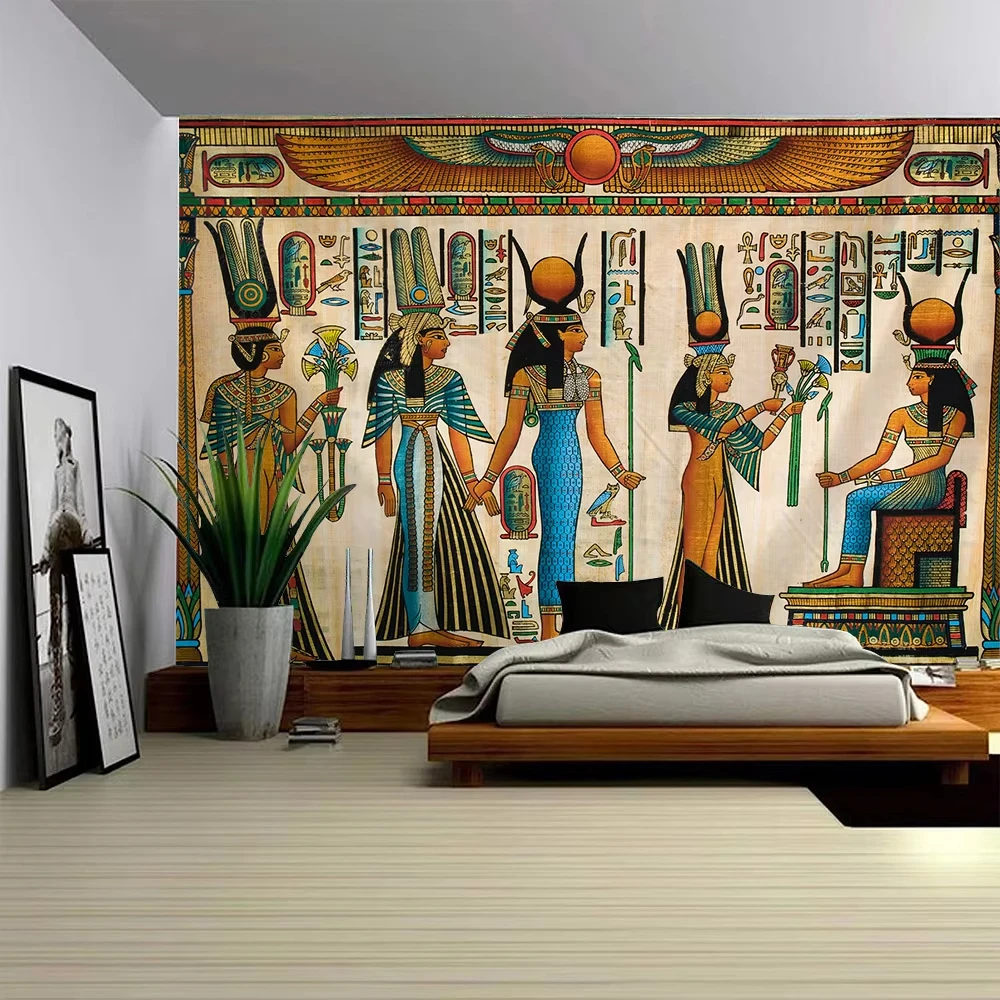 VIKAMA Ancient Egyptian Tapestry Holy Beetle Elephantine Scandinavian Style Living Room Room Decoration