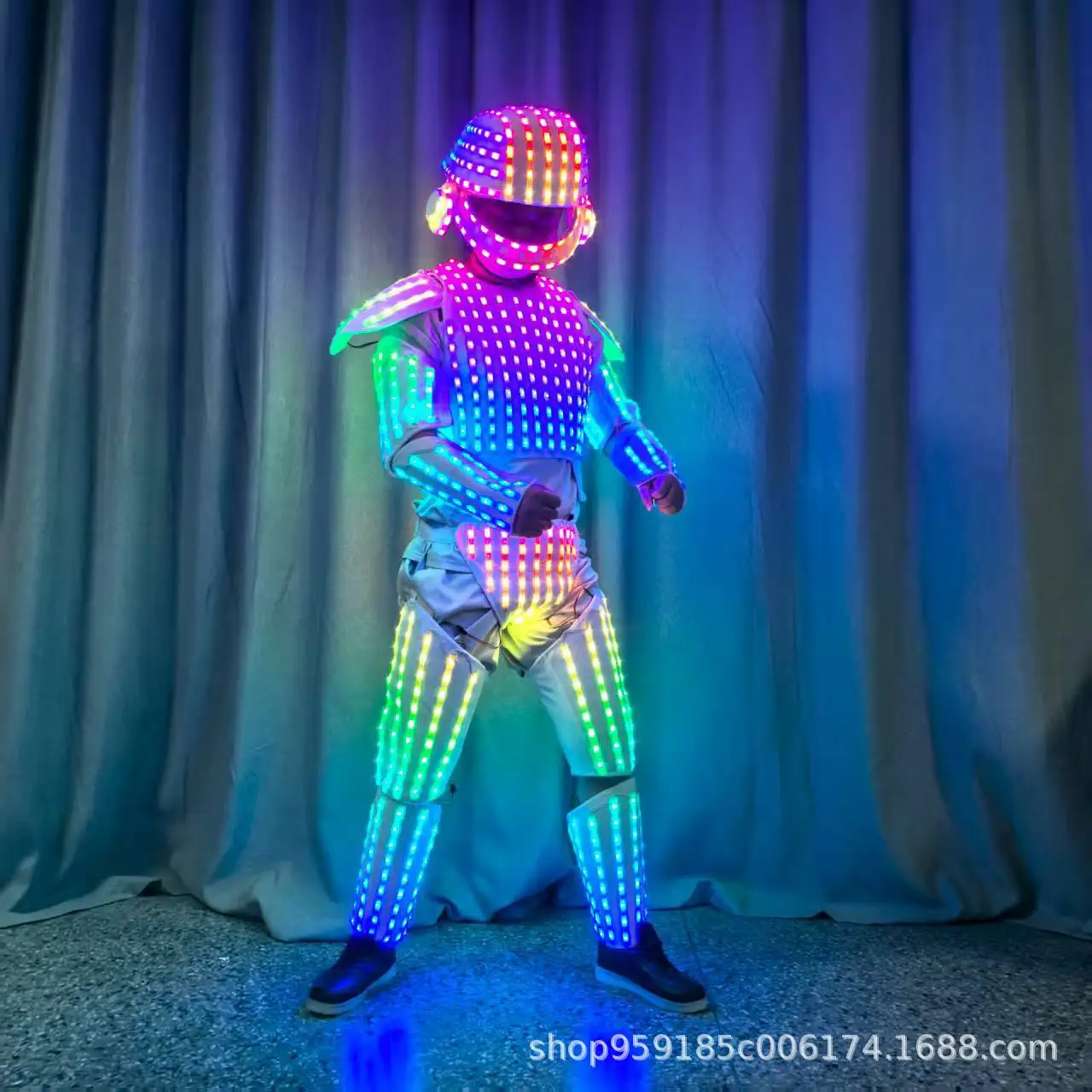 

Светодиодный красочный космический костюм, барный костюм для выступления на сцене, винный костюм, светящийся набор доспехов, принадлежности для атмосферы KTV