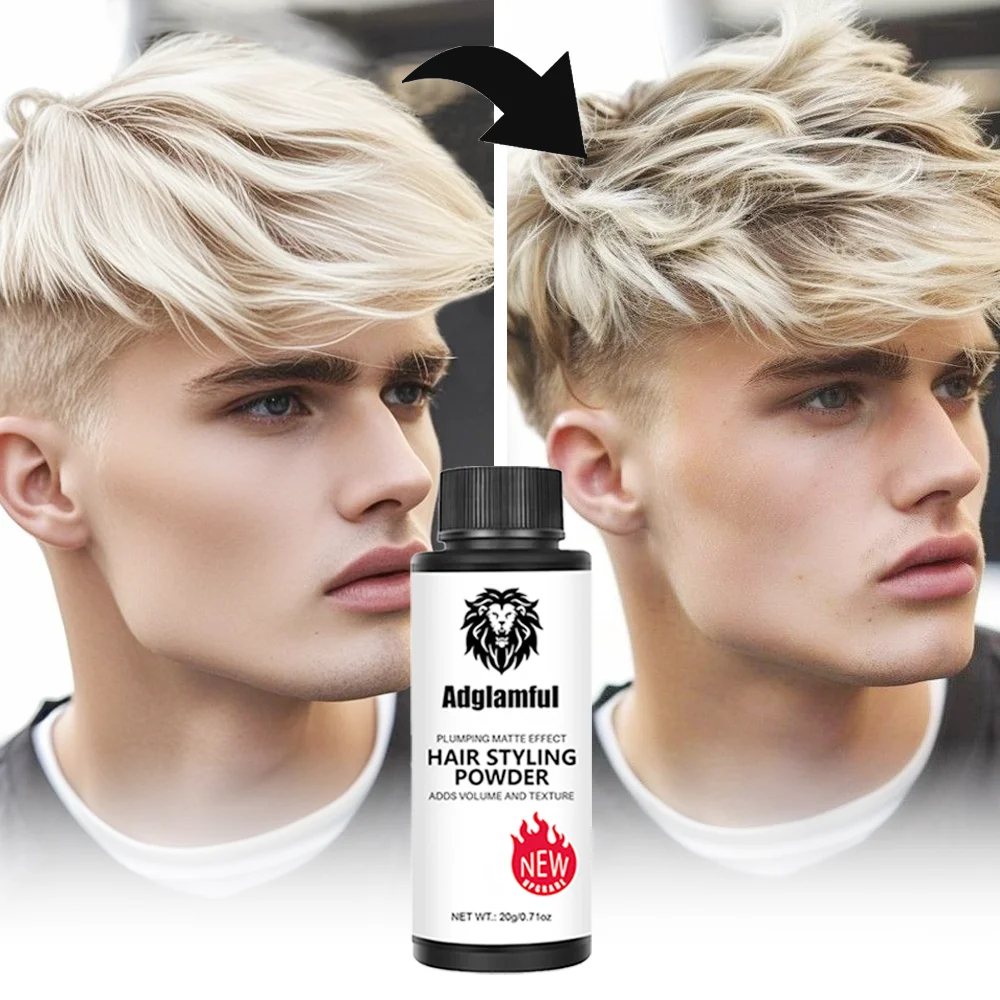 Adglamful Volumizing Powder 20g, Unisex, Oil Control & Volume Boost for Hair, Perfect for Creating Stylish Hairstyles.