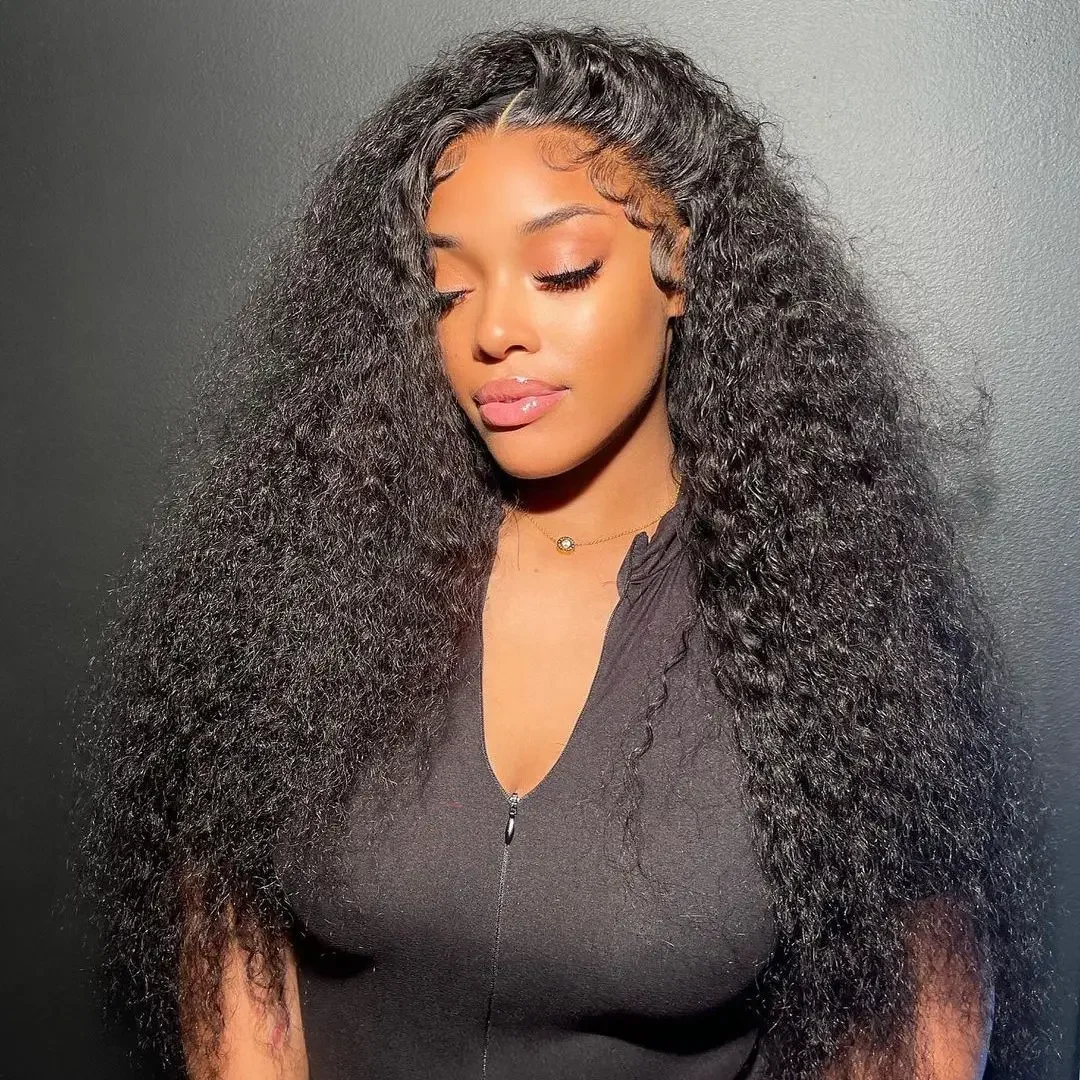 13x4 13x6 Deep Wave Frontal Wig Glueless 4X4 Lace Closure Wig 30 Inch Curly HD Transparent Lace Front Human Hair Wigs Gabrielle