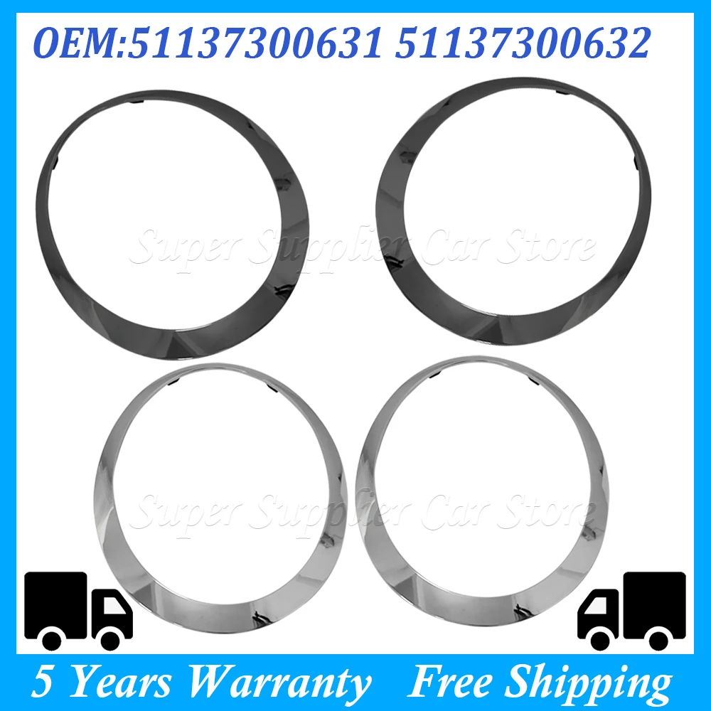 51137300631 51137300632 FOR MINI COOPER F55 F56 F57 2014-2019 Headlight Trim Ring Frame 51712285495 51712285496