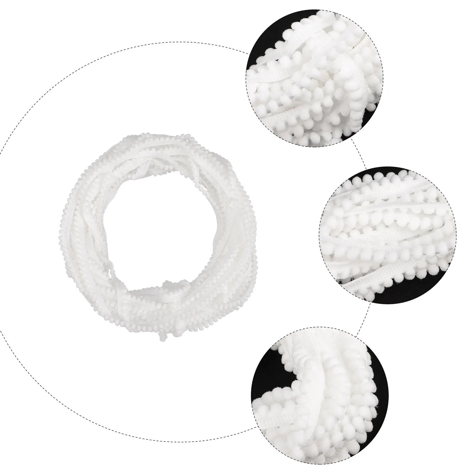 

Pom Pom Trim Pompom Balls Fringe Ribbon DIY Crafts Home Decor Clothing Accessories Sewing Decoration Trims for Clothing