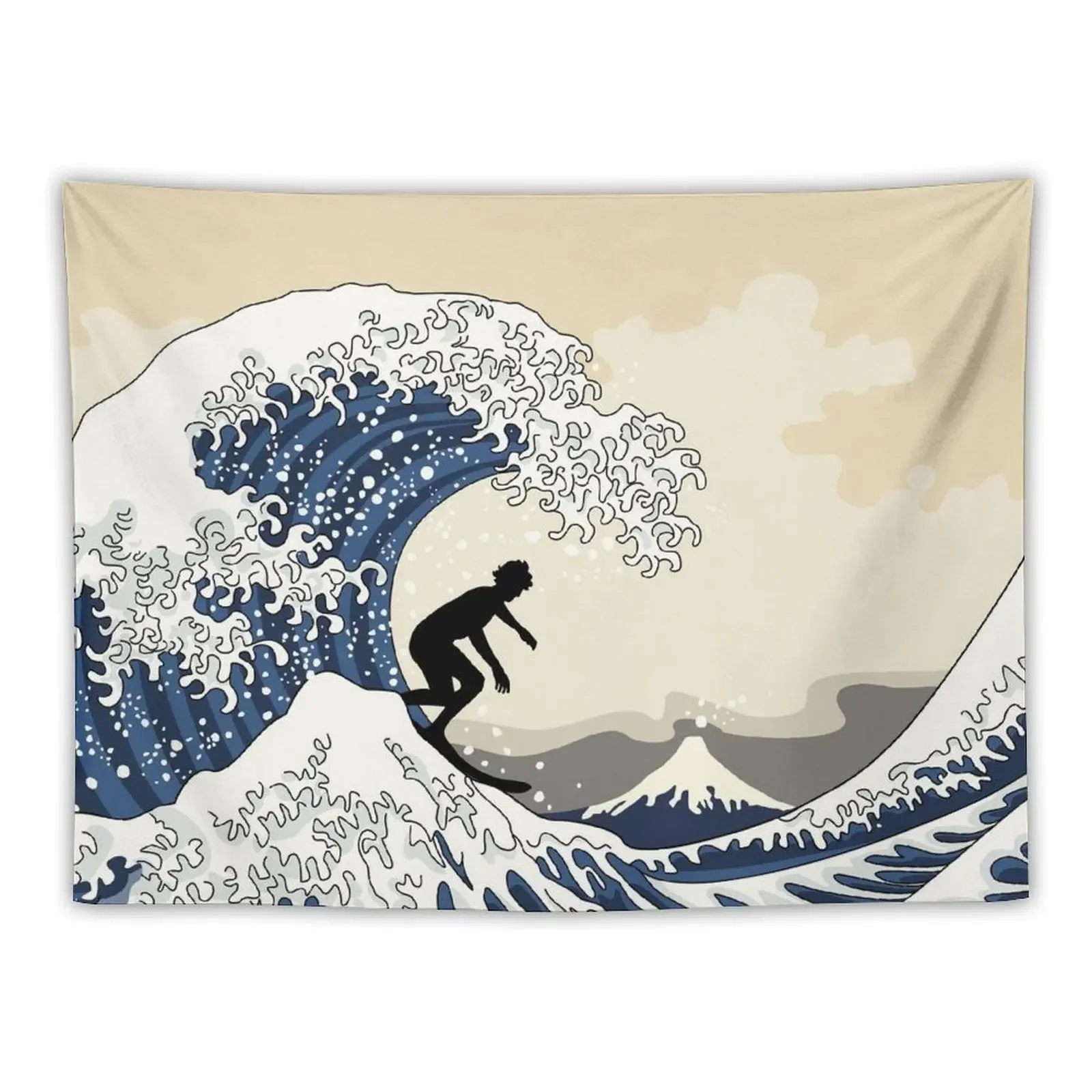 The Great Surfer of Kanagawa Tapestry Wall Decor Hanging Wall Mural Wall Hanging Tapestry