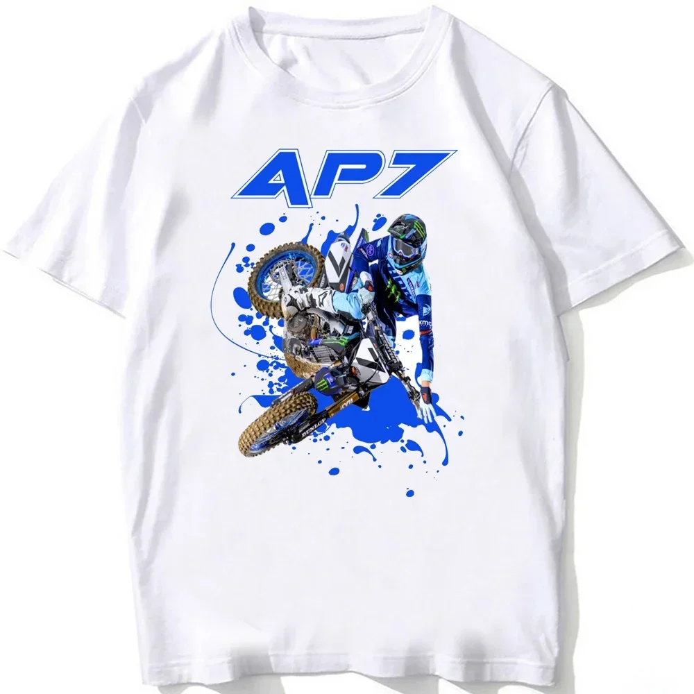 Aaron Plessinger AP7 camiseta de Motocross Unisex hombres de manga corta Moto deporte niño Casual camisetas motociclismo hombre camiseta blanca