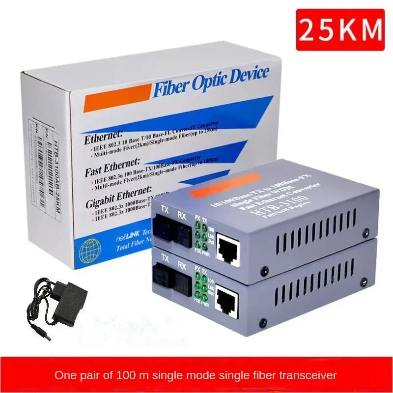 HTB-3100 1310/1550nm popolare convertitore Switch Ethernet convertitore multimediale WDM convertitore multimediale SFP Media in fibra ottica monomodale