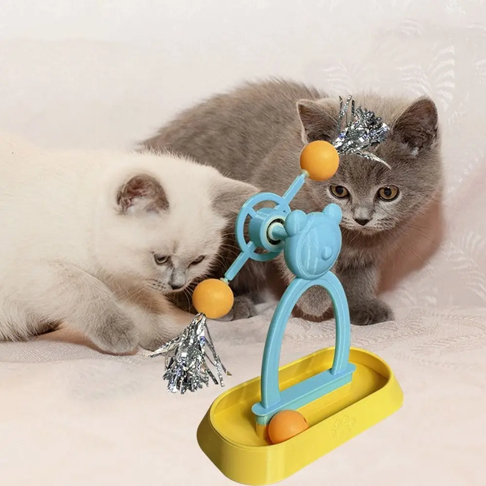

Bite Resistant Cat Carousel Ball Toys Scratch Resistant Plastic Cat Stick Toys Interactive Cat Interactive Ball For Dogs Cats