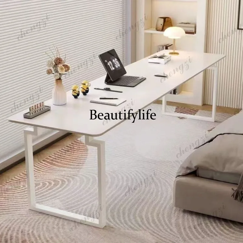 T41 Italian Luxury Rock Slab Office Desks Modern Simple Designer Study Desk Computer Desk Commercial Furniture Escritorios