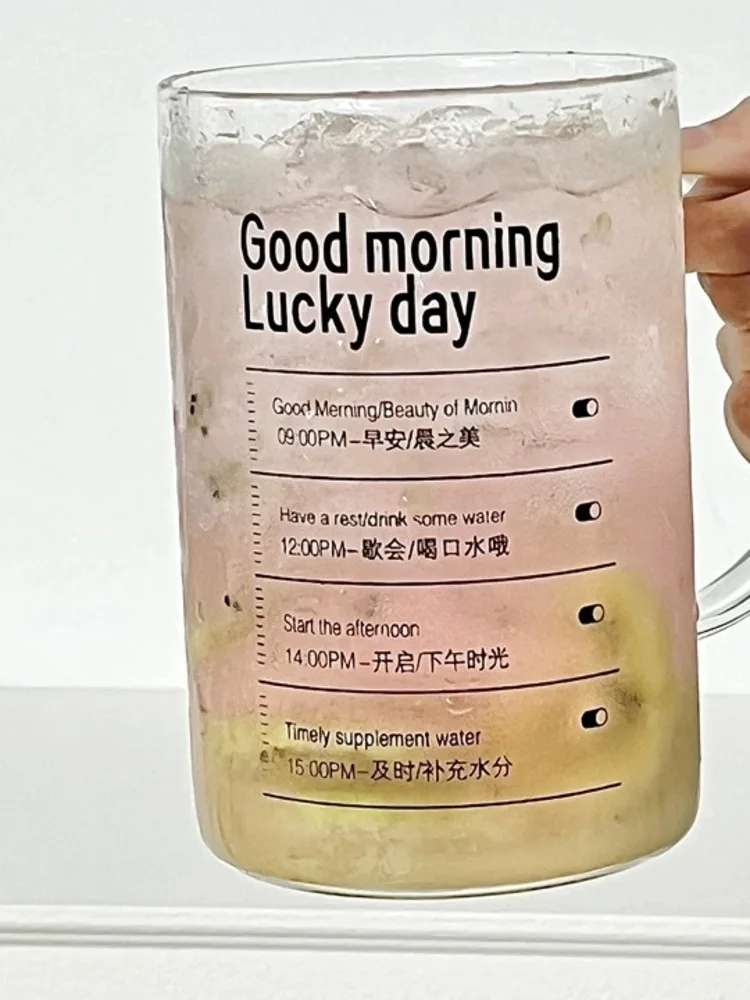 

High Borosilicate Glass Cup 1000ml With Straw Lid Large Capacity For Office Home Use Leakproof Water Drinking Tea Cup