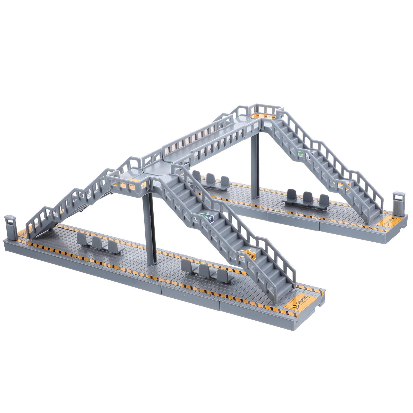 

Pedestrian Bridge Home Decor Footbridge Model Sand Table Ornament Track Miniature for Plastic Material Building Supplies