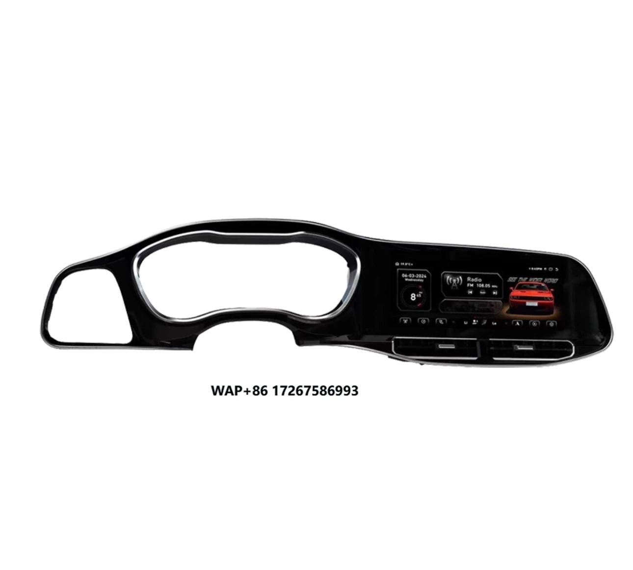 

12.3-Inch DVD Player GPS Navigation CarPlay Compatible for Dodge Challenger/ Charger SRT Hellcat Multimedia Video