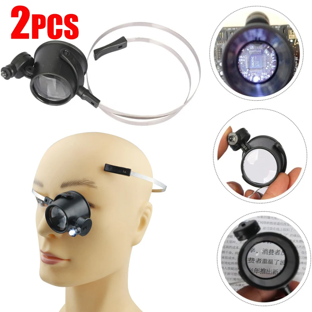 15X Loupe Magnifying Glasses Lens Eyes Magnifier With LED Light for Watchmaker Watch Repairing Tools Clock Repair Accessories
