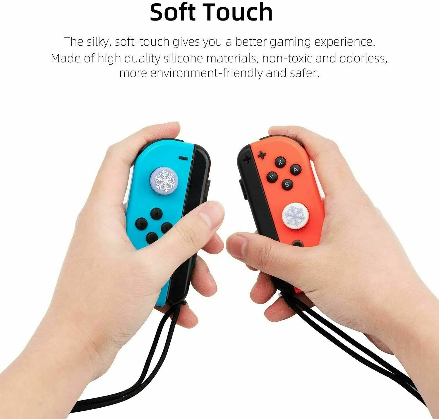 GeekShare Thumb Grips For Nintendo Switch Silicone Joystick Caps For Switch Lite PS5 Xbox One Cover Snowflake Cat Paw House Tree