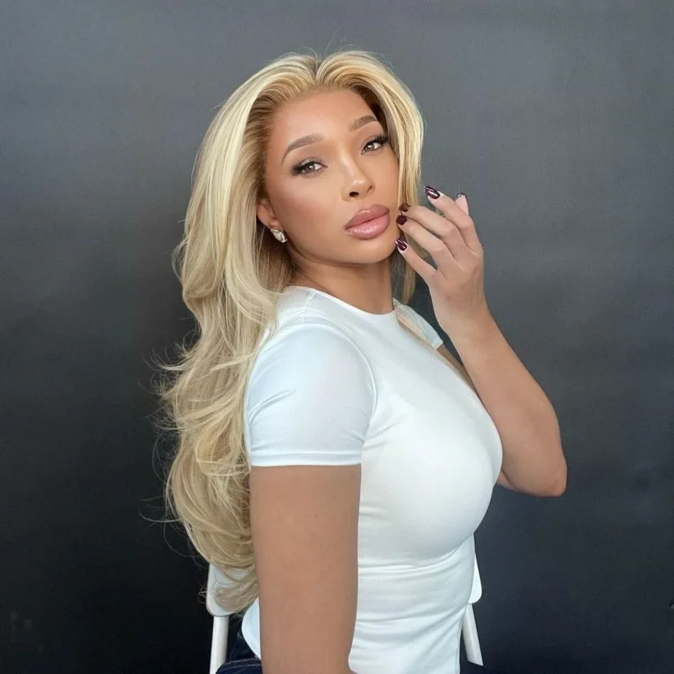 

613 Blond Hd Lace Frontal Wig 250 Density Body Wave 13x6 Human Hair Wigs Colored Brazilian Hair Pre plucked For Women 30 40 Inch