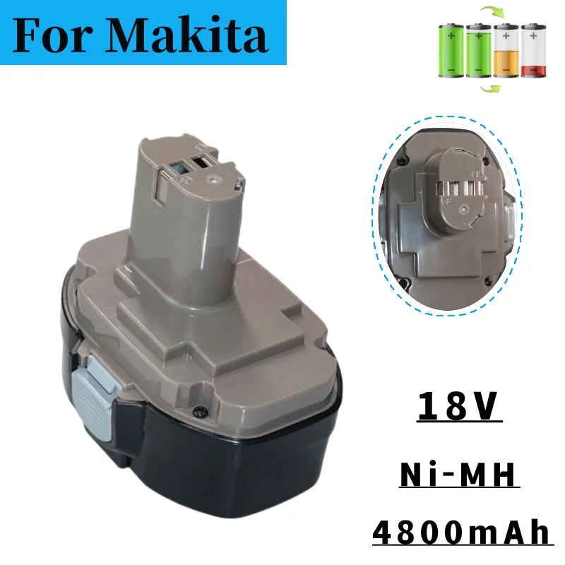 

Для Makita PA18 сменный аккумулятор 18 в 4800 мАч Ni-MH PA18 1822 1823 1834 1835 192827-3 192829-9 193159-1 193140-2 перезаряжаемый