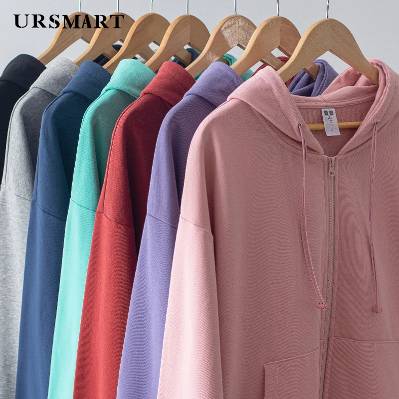 Hot selling men's zipper hoodies with hooded Unisex Cotton colorful leisure spring autumn zipped hoodie men