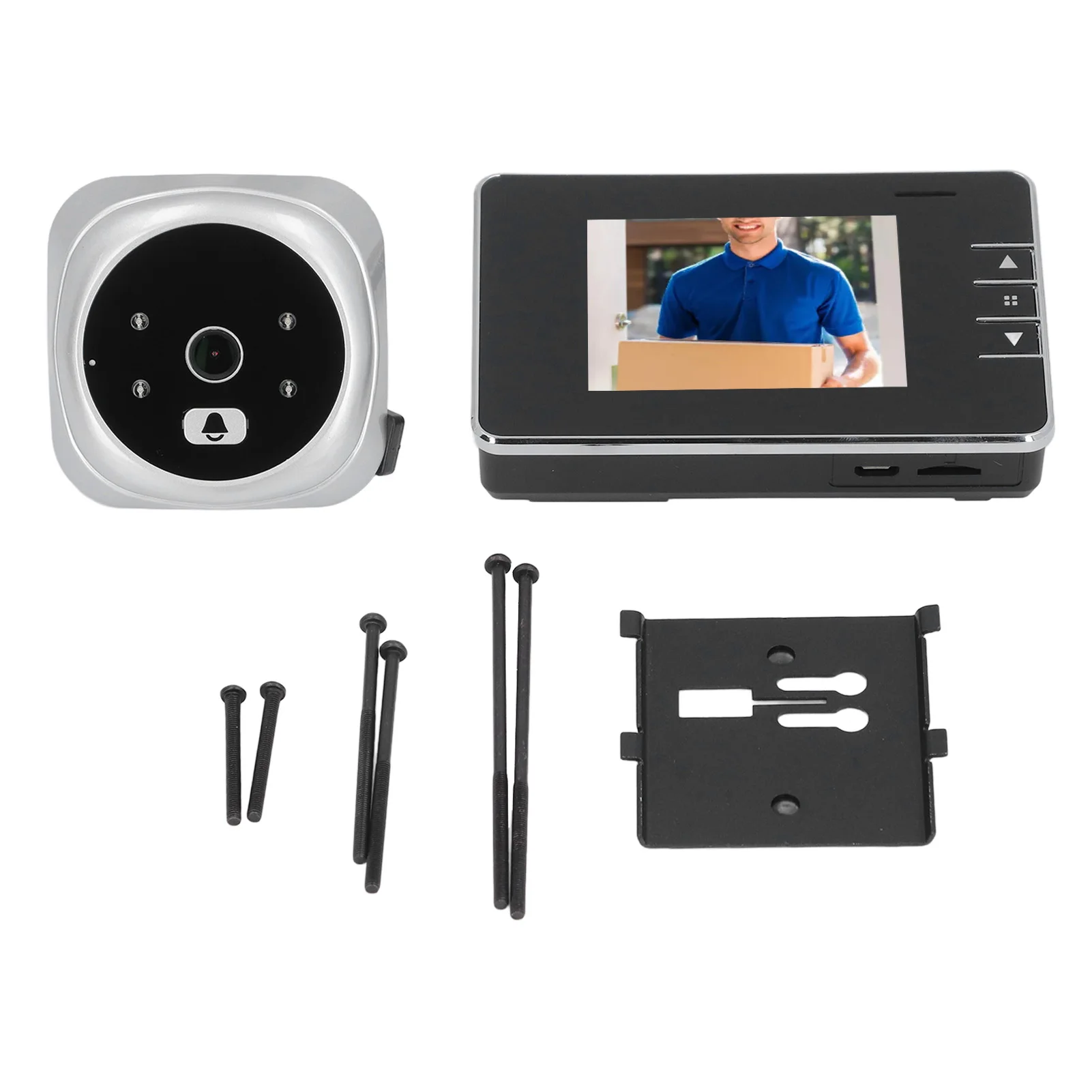 Door Peephole Viewer Camera 120 Degree View HD Night Vision 2 Way Intercom Smart Video Doorbell Camera for Villa Home