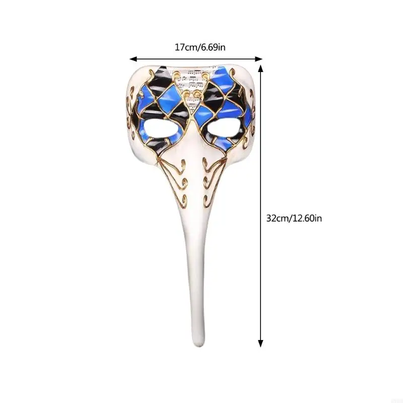 39BB maskarada maska ​​imprezowa Maska Długa Full Face Mask Maska na Boże Narodzenie