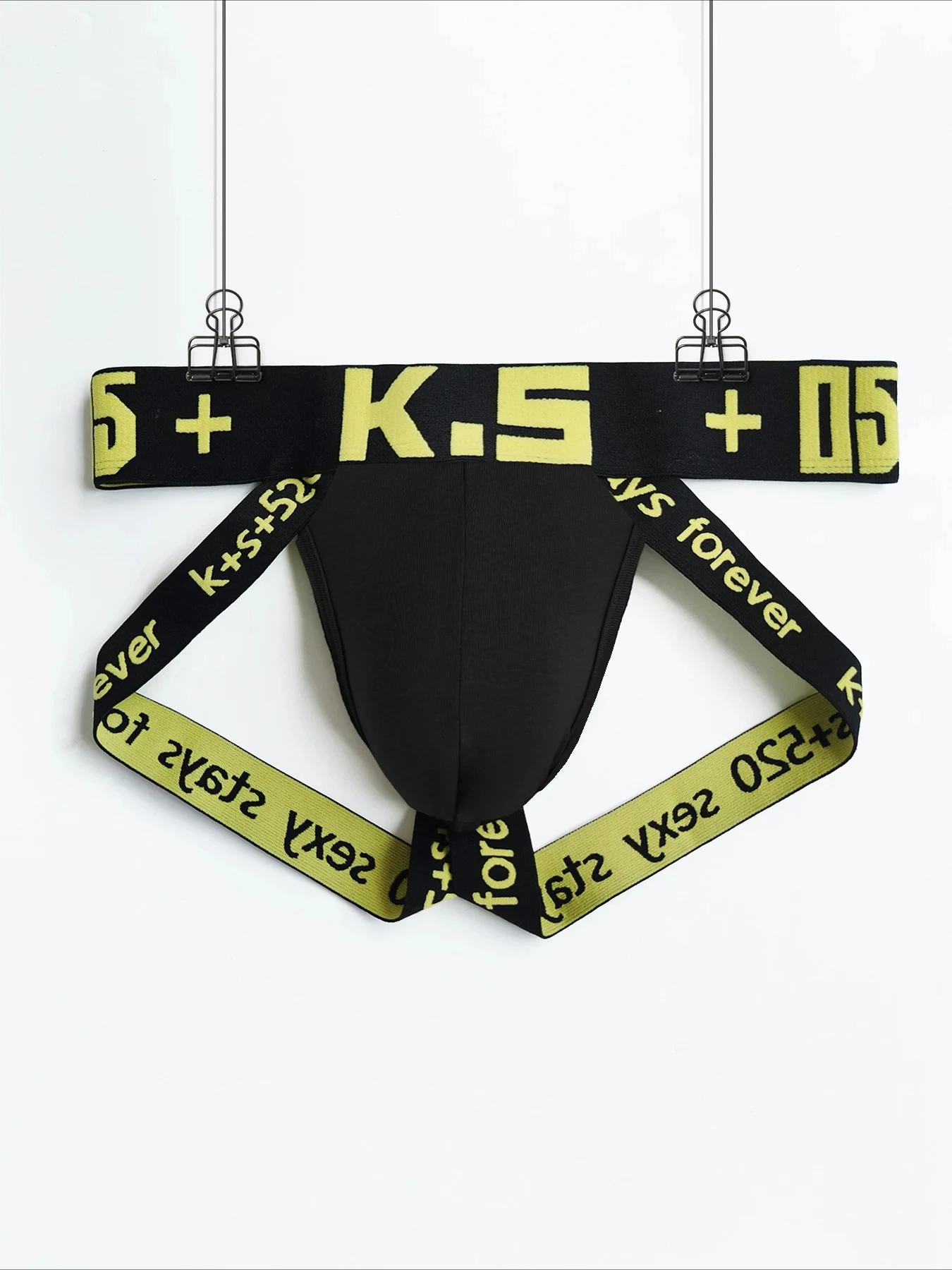 Men's Color Block Jockstrap - Sexy Low Waist Underwear with Letter Print Elastic Waistband Youth Fashion Comfortable Daily Wear