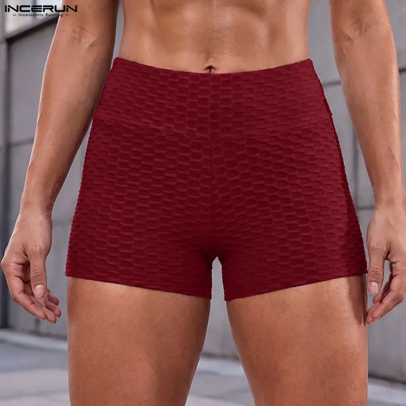 INCERUN Men's Shorts Solid Color Elastic Waist Joggers Loose Casual Men Bottoms Workout Homewear Fashion Shorts For Man 2026
