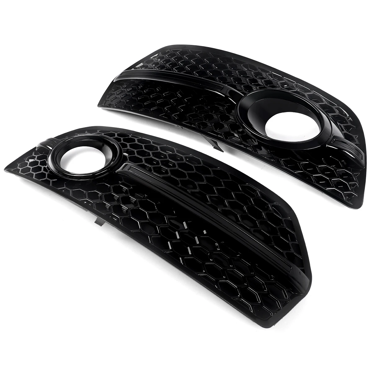 1Pair Black Honeycomb Fog Light Cover Grille for Audi Q5 8R 2009-2012 SQ5 Style