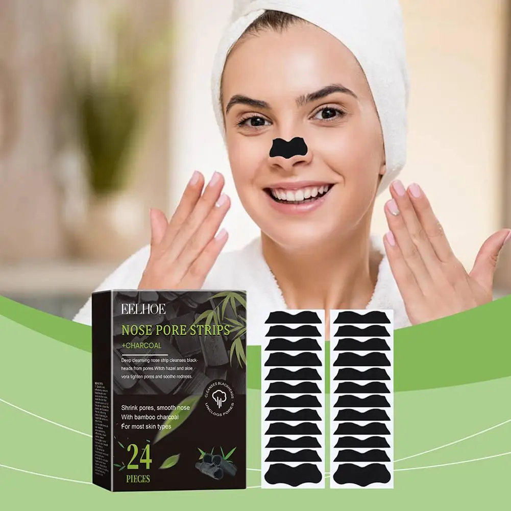 Black Pig Nose Stick Bamboo Charcoal To Remove Blackheads, Film Adsorb Oil Nose Remove Pores, Acne, And Stickers Dirt Nose H1Q7