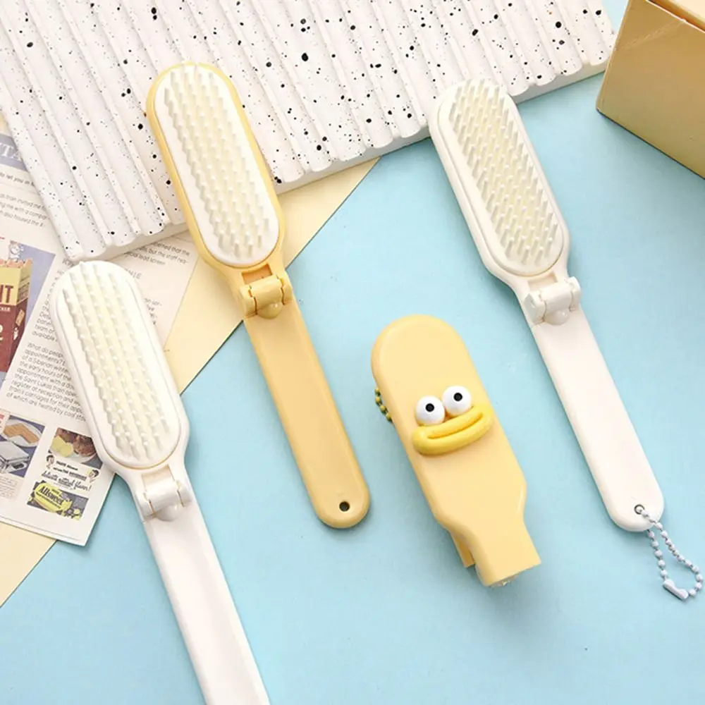 Cute Cartoon Big Mouth Folding Comb Hairdressing Comb Anti-Static Hair Brush Portable Combs For Girls Women Hair Styling Tools