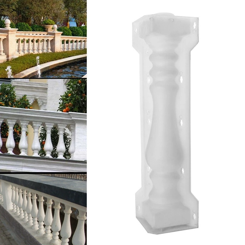 3Set 60X14cm Roman Column Mold Balcony Garden Pool Fence Cement Railing Plaster Concrete Mold Column Mold