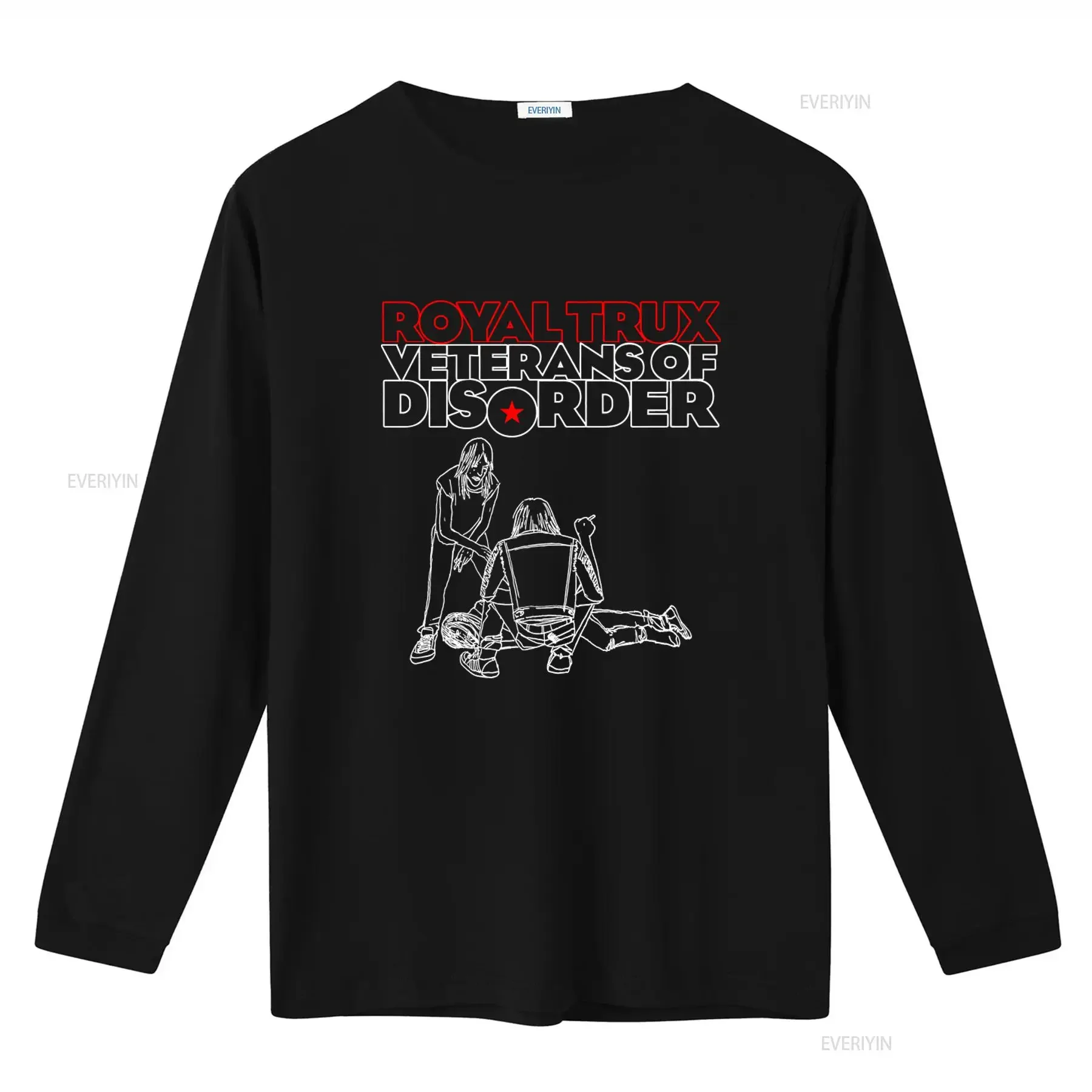 90s Royal Trux Veterans Of Disorder Black Cotton Rock Band T Shirt vintage Washed designer clothes streetwear Casual Soft