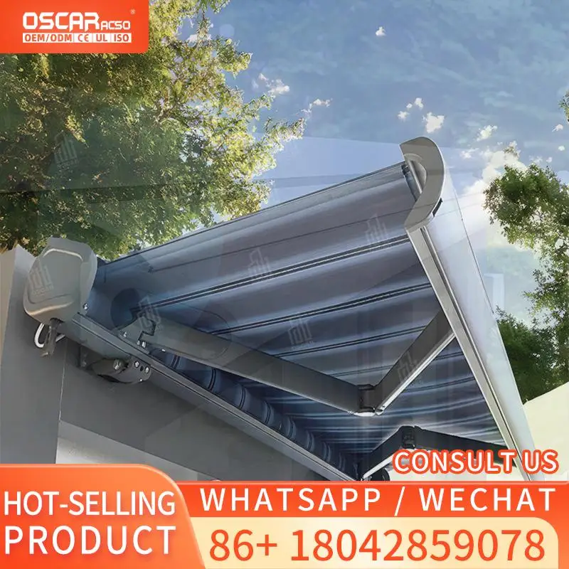 

Outdoor Aluminum Retractable Waterproof Sunshade for Hotel Swimming Pool 10M Retractable Awning