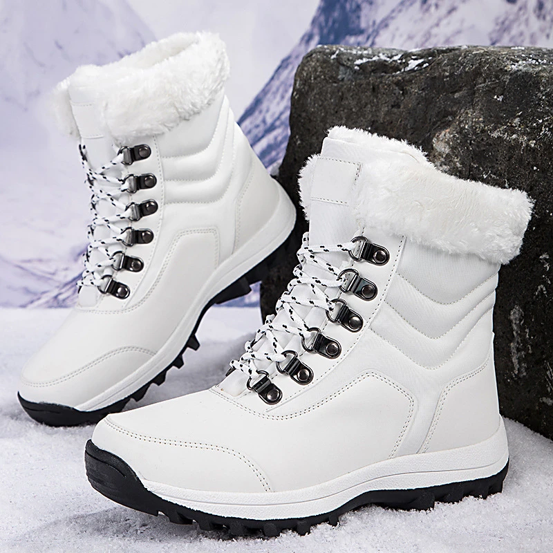 

New Thick-Soled Snow Boots For Men Women Couples Outdoor Casual Shoes Plus Velvet Thickened Snow Boots For Elderly Cotton Boots