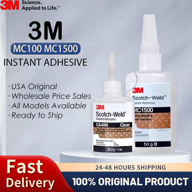 3M Scotch-Weld CA40H Instant Adhesive Clear High Viscosity Fast Curing Glue for Metal/Plastic/Wood/Ceramic
