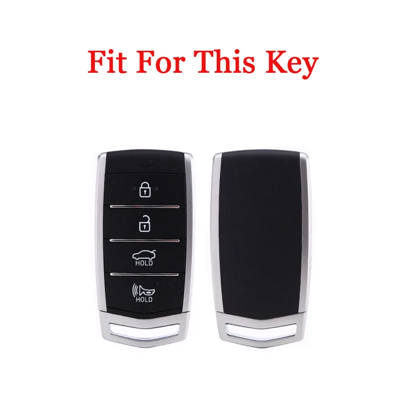 For HYUNDAI 2020 Genesis G70 G80 EQ900 G90 4 Buttons TPU Car Smart Key Case Cover Auto Key Fob Shell Protector Accessories