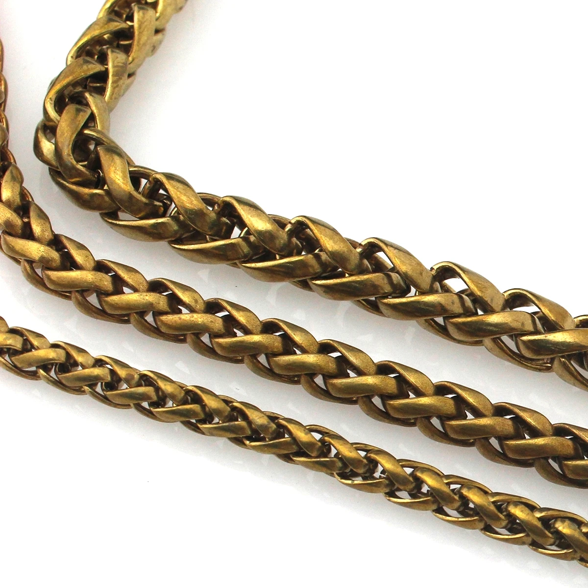 1 meter Solid brass Open curb Link Chain Necklace Wheat Chain 6/8/10mm none-polished Bags Straps Parts DIY Accessories DM194