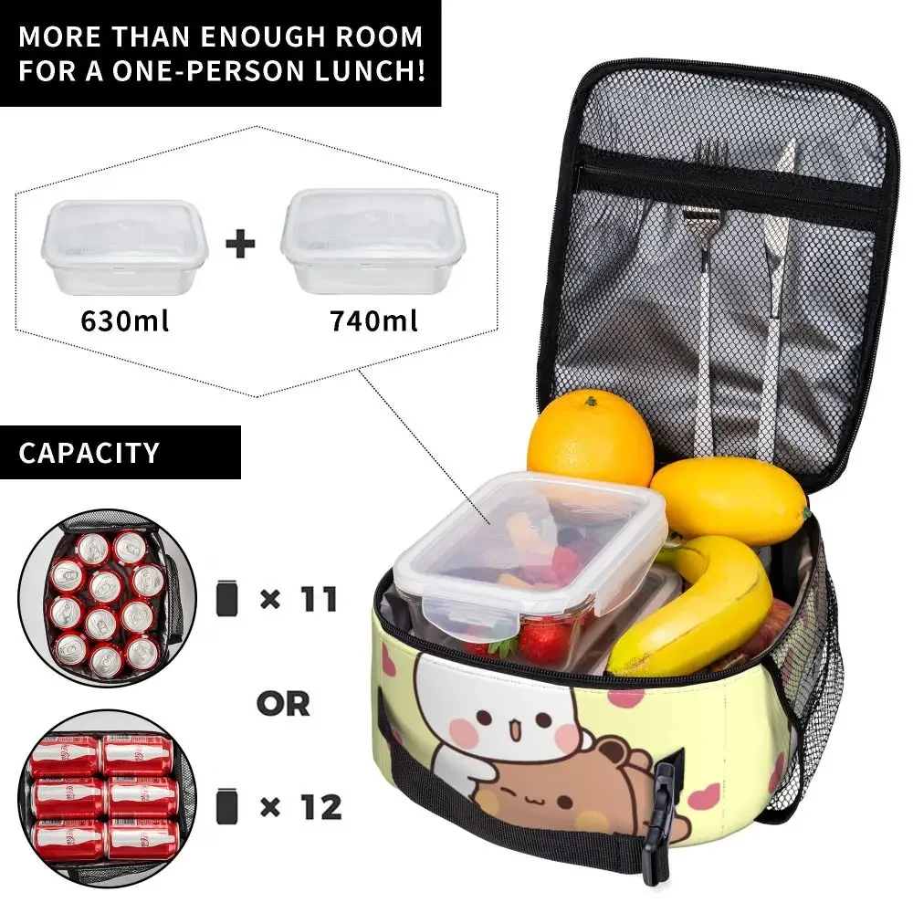 Scatole per il pranzo orso e Panda Bubu Dudu Love Product Lunch Food Box multifunzione Thermal Cooler Lunch Box per la scuola