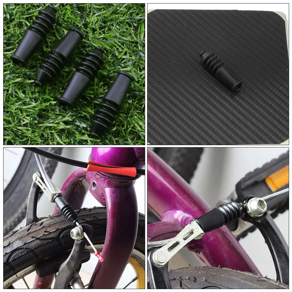 

12 Pcs Protective Case Brake Cable Protector Fitting Rubber Bicycle End Ferrules