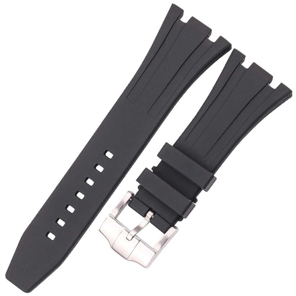 DUTRIEUX Gummi-Armband, 27 mm, für AP, blau, schwarz, für Herren, wasserdicht, weiches Silikon-Uhrenarmband-Zubehör 3