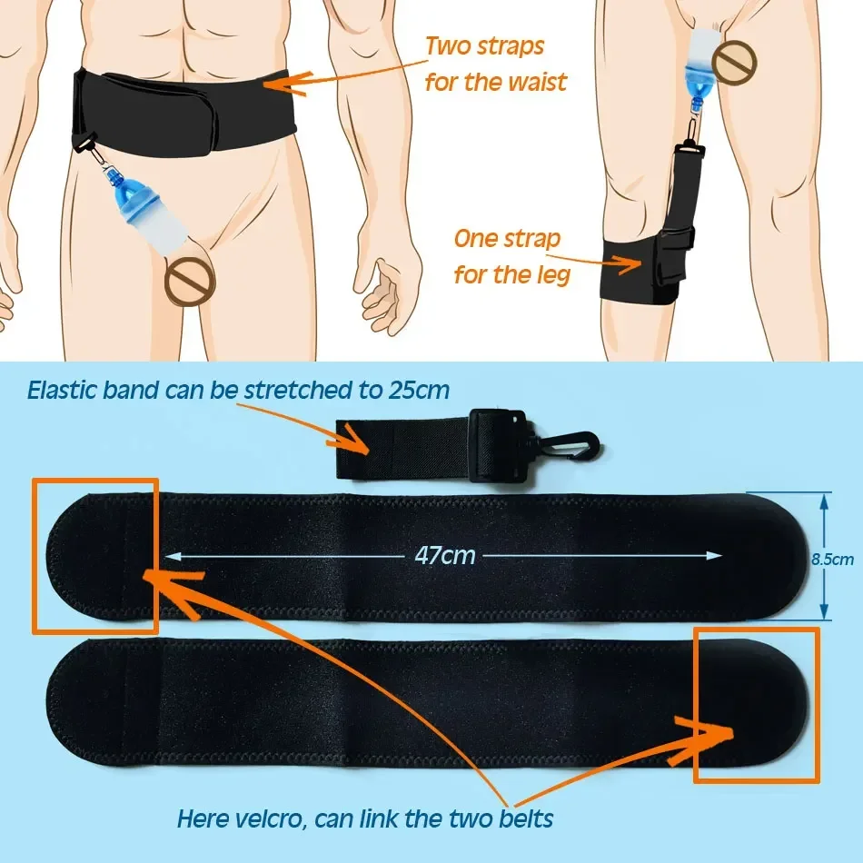 Enlargement Pump Enhancement Handle Vacuum Cup Belt Hanger Male Penis Extender Enlarger Edge Stretcher Trainer Adult Sex Toy Men