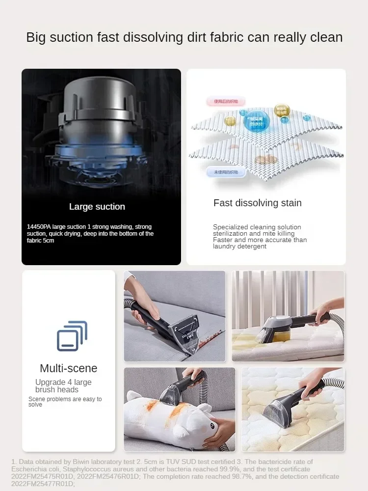 NEW BISSELL Deep Vacuum Cleaner Fabric Washing Machine Spot Cleane Pro Silver Portable Mite Remover Sofa Carpet Cleaner Pet Bath