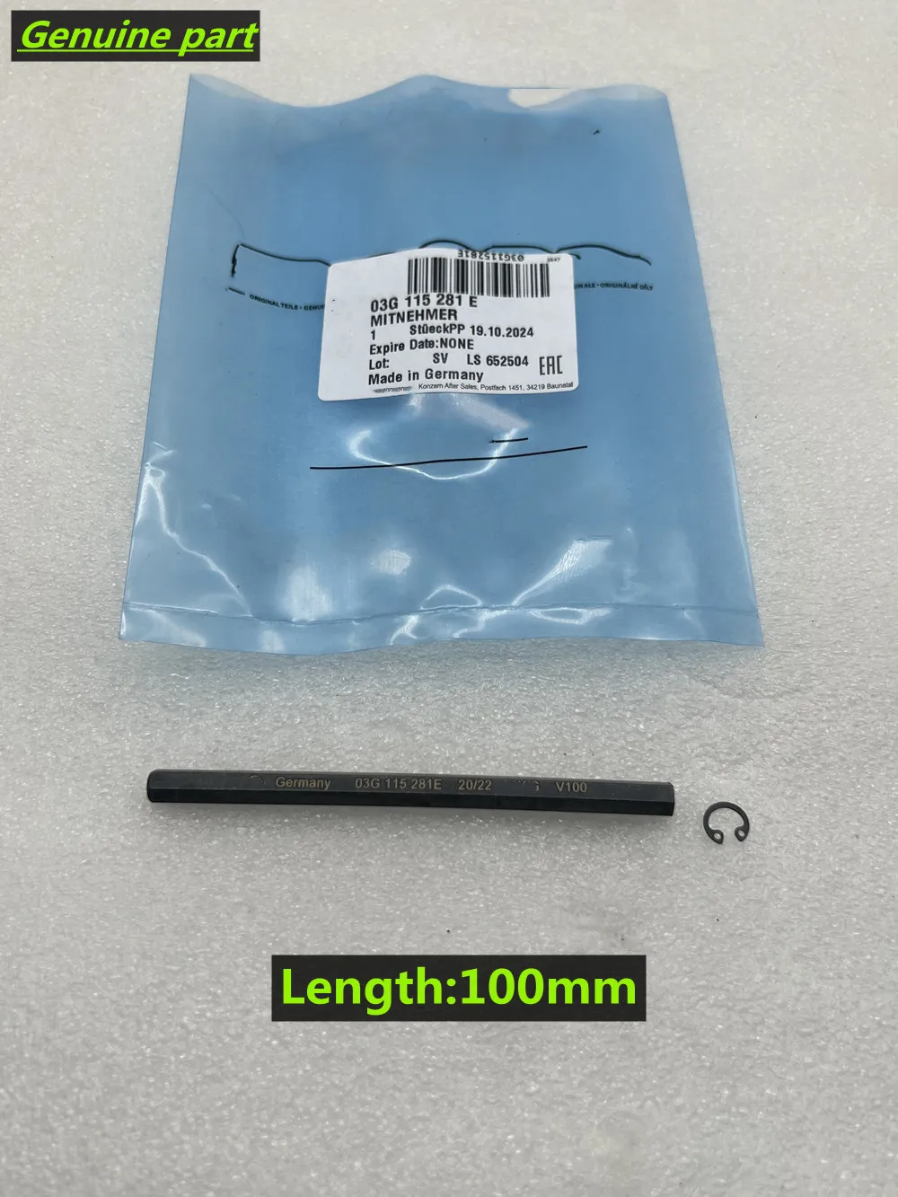 NEW Genuine 03G115281E 100 mm hexagonal balance shaft module driver oil pump shaft for Audi seat VW 2.0TDI 03G-115-281-E